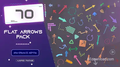 Flat Arrows Pack Infographics template preview