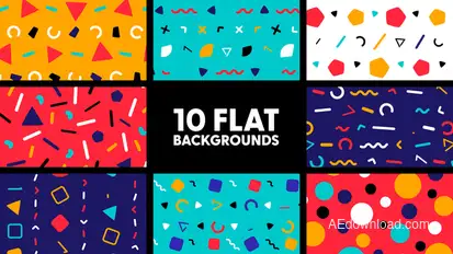 Flat Backgrounds Elements template preview