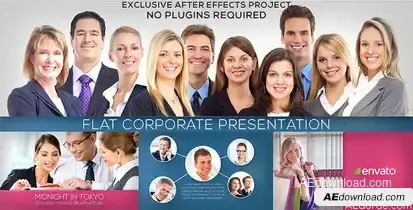 Flat Corporate Presentation Openers template preview