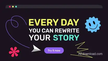 Flat Digital Titles Video Displays template preview