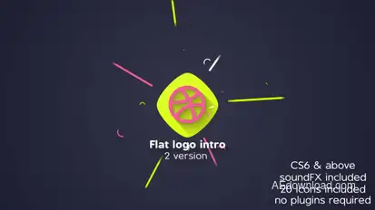 Flat logo intro Logo Stings template preview
