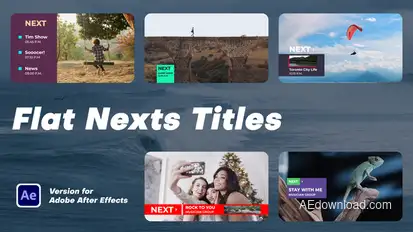 Flat Nexts Titles broadcast-packages template preview