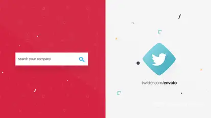 Flat Search Logo Opener Logo Stings template preview