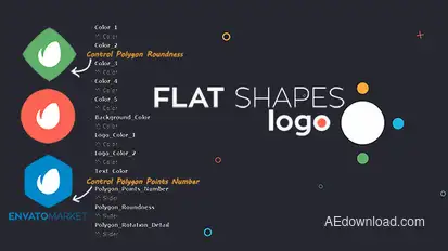 Flat Shapes Logo Logo Stings template preview