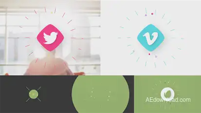 Flat Shapes Logo Reveal Logo Stings template preview