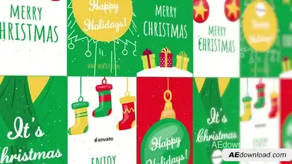Flat Style Christmas Stories Elements template preview