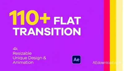 Flat Transitions Pack broadcast-packages template preview