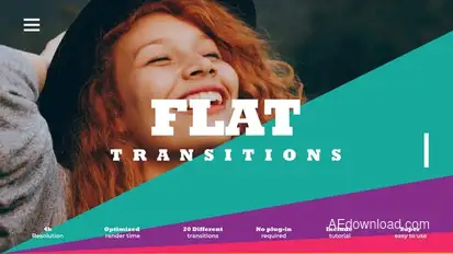 Flat Transitions broadcast-packages template preview