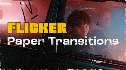 Flicker Paper Transitions Elements template preview