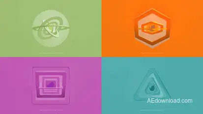 Flip 3D Logo Reveals Logo Stings template preview