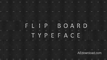 Flip Board Typeface Elements template preview
