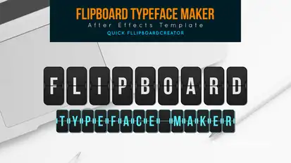 Flip board Typeface Maker Titles template preview