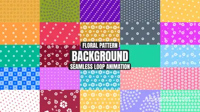 Floral Pattern Back Ground Loop Animation Elements template preview