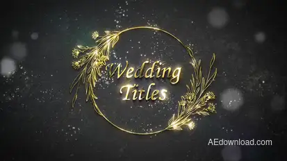 Floral Wedding Titles Titles template preview