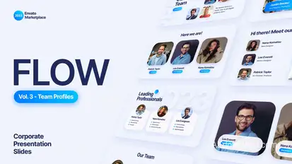 Flow - Team Profiles Scenes Pack Titles template preview