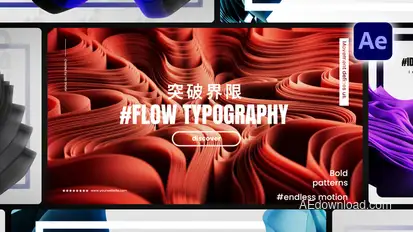 Flow Typography Posters Openers template preview