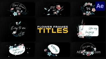 Flower Frames Titles for After Effects Titles template preview