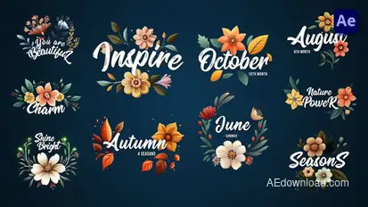 Flower titles [After Effects] Titles template preview