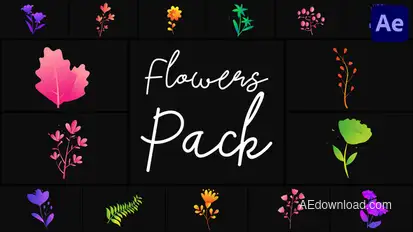 Flowers Pack for After Effects Elements template preview