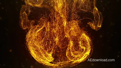 Flowing Particles Drop Logo Logo Stings template preview