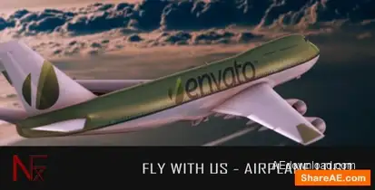 Videohive Fly With Us – Airplane Logo Logo Stings template preview