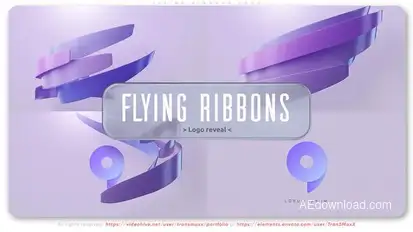 Flying Ribbons Logo Logo Stings template preview