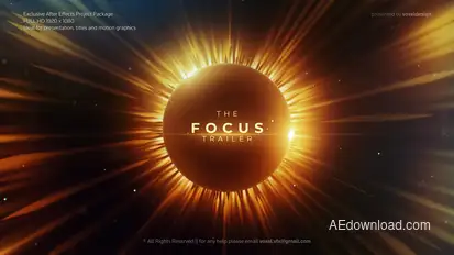Focus Cinematic Trailer Titles template preview