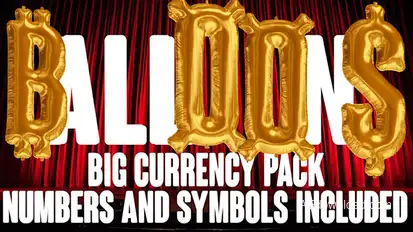 Foil Balloons Currency & Numbers Titles template preview