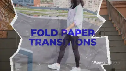 Fold Paper Transitions Elements template preview