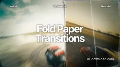 Fold Paper Transitions Elements template preview