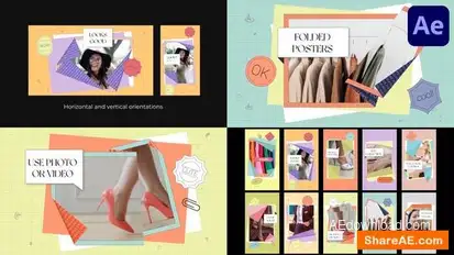 Folded Posters | After Effects Openers template preview