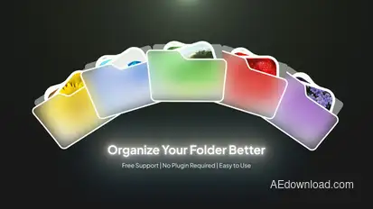 Folder Animation Elements template preview
