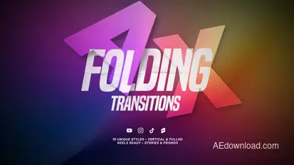 Folding Various Transitions broadcast-packages template preview