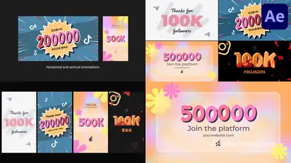 Followers Typography for After Effects Titles template preview