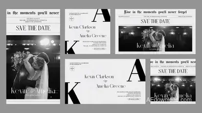 Fontaine Wedding Invitation Openers template preview