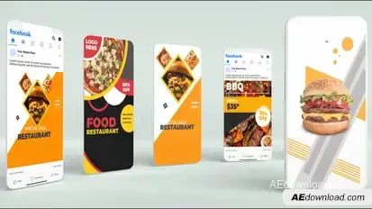 Food & Restaurant Promo Social B90 Product Promo template preview