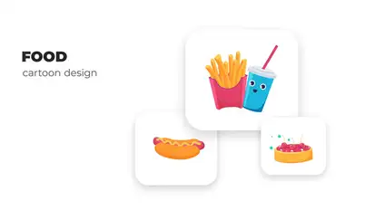 Food - Cartoon Design Elements template preview