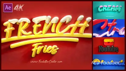 Food Dipped Cream Intro Text and Logo Logo Stings template preview