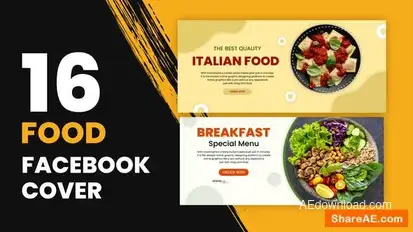 Videohive Food Facebook Cover Product Promo template preview