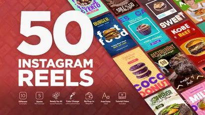 Food Instagram Reels Product Promo template preview