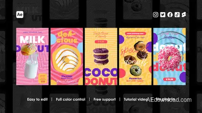 Food Instagram Stories Product Promo template preview