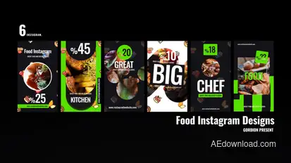 Food Instagram Stories Product Promo template preview