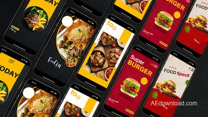Food Instagram Stories Product Promo template preview