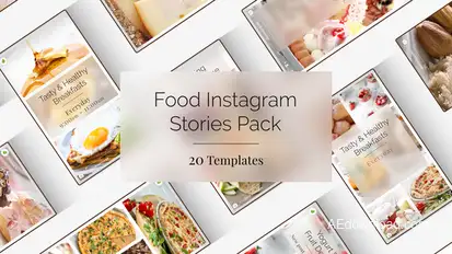 Food Instagram Stories Video Displays template preview