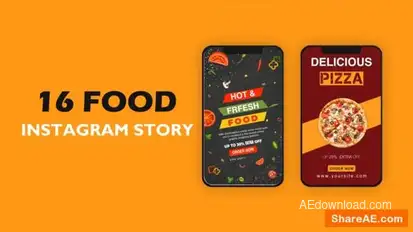 Videohive Food Instagram Story Pack Openers template preview
