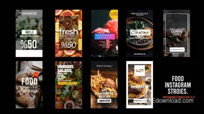 Food Instagram Stories Product Promo template preview