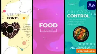 Food Stories | After Effects Openers template preview