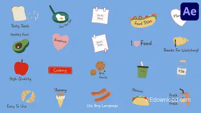 Food Titles | After Effects Titles template preview