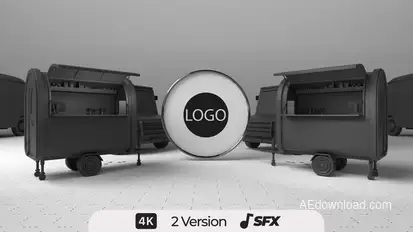 Food Truck Intro Logo Stings template preview