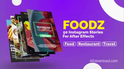 Foodz Instagram Stories Openers template preview